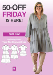 Take The Chance | Tiered Shirt Dress PDF Sewing Pattern