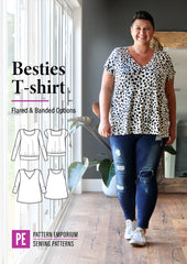 Besties Tee | Flared & Banded T-shirt PDF Sewing Pattern