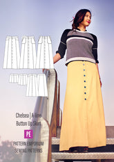 Chelsea | Button-Up Skirt Sewing Pattern