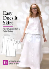 Easy Does It Pull-On A-line Skirt PDF Sewing Pattern