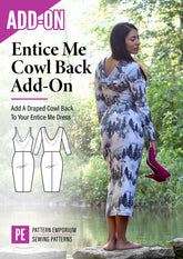 Entice Me Dress | Cowl Back Add-on PDF Sewing Pattern