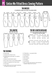 Entice Me | Fitted Dress PDF Sewing Pattern