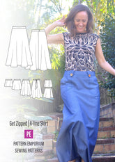 Get Zipped | A-line Skirt Sewing Pattern