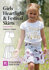 Little Miss Heartlight | Girls Flared Skirt PDF Sewing Pattern