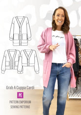Grab A Cuppa Cardi | Oversized Cardi PDF Sewing Pattern