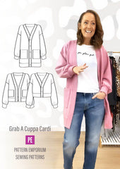 Grab A Cuppa Cardi | Oversized Cardi PDF Sewing Pattern