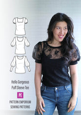 Hello Gorgeous | Puff Sleeve T-shirt PDF Sewing Pattern