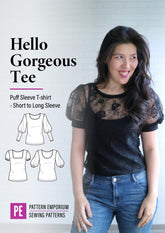 Hello Gorgeous | Puff Sleeve T-shirt PDF Sewing Pattern