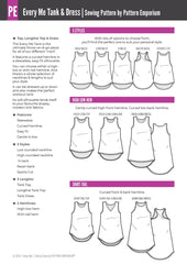 Every Me Tank | Sleeveless Top & Dress PDF Sewing Pattern
