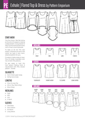 Exhale | Flared Top, High-low & Dress PDF Sewing Pattern