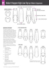 Make It Happen | Woven High-low Top PDF Sewing Pattern