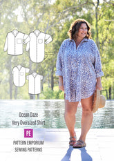 Ocean Daze | Very Oversized Shirt PDF Sewing Pattern