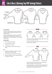 Like A Boss | Tapered Dolman Top PDF Sewing Pattern