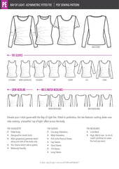 Ray of Light | Asymmetric Fitted Tee PDF Sewing Pattern