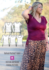Refresh Ruched T-shirt | PDF Sewing Pattern