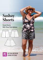 Sashay | Stretch Flared Shorts PDF Sewing Pattern