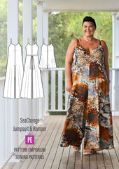 SeaChange | Jumpsuit Playsuit Romper PDF Sewing Pattern