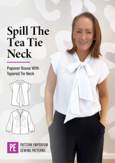 Spill The Tea | Tie Neck Top PDF Sewing Pattern