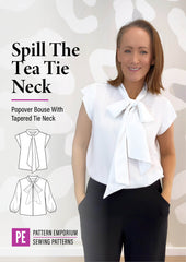Spill The Tea | Tie Neck Top PDF Sewing Pattern