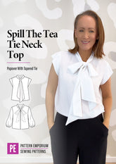 Spill The Tea | Tie Neck Top PDF Sewing Pattern