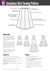 Symphony Skirt | Panelled Gored Skirt PDF Sewing Pattern