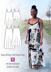 Vacay All Day Tent Dress & Top | PDF Sewing Pattern