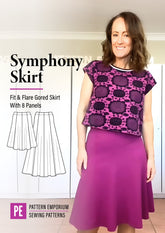 Symphony Skirt | Panelled Gored Skirt PDF Sewing Pattern