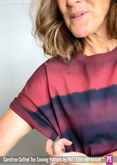 Carefree Cuffed Tee | Dolman T-shirt PDF Sewing Pattern