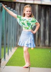 Forever Friends | Girls Wrap & Flounce Skirt PDF Sewing Pattern