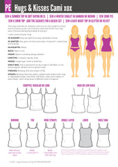 Hugs & Kisses Cami | With Shelf Bra PDF Sewing Pattern