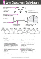 Sweet Cheeks | Roomy Sweater PDF Sewing Pattern
