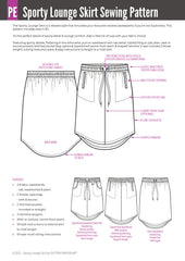 Sporty Lounge Skirt | PDF Sewing Pattern
