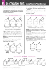 One Shoulder Tank | Stretch PDF Sewing Pattern