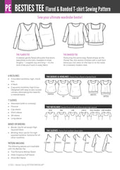 Besties Tee | Flared & Banded T-shirt PDF Sewing Pattern