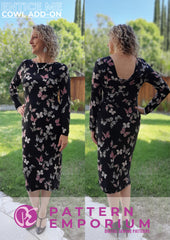 Entice Me Dress | Cowl Back Add-on PDF Sewing Pattern