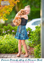 Forever Friends | Girls Wrap & Flounce Skirt PDF Sewing Pattern