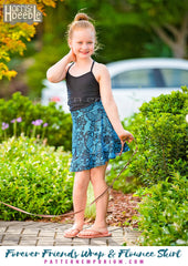 Forever Friends | Girls Wrap & Flounce Skirt PDF Sewing Pattern