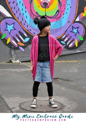 My Mini Embrace | Kids Cocoon Cardi PDF Sewing Pattern