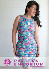 Entice Me Dress | Ruched & Asymmetric Add-On Pattern
