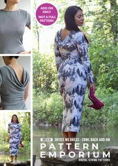 Bundle | Entice Me Dress & Cowl Back Add-On PDF Patterns