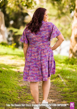 Take The Chance Tiered Shirt Dress Sewing Pattern
