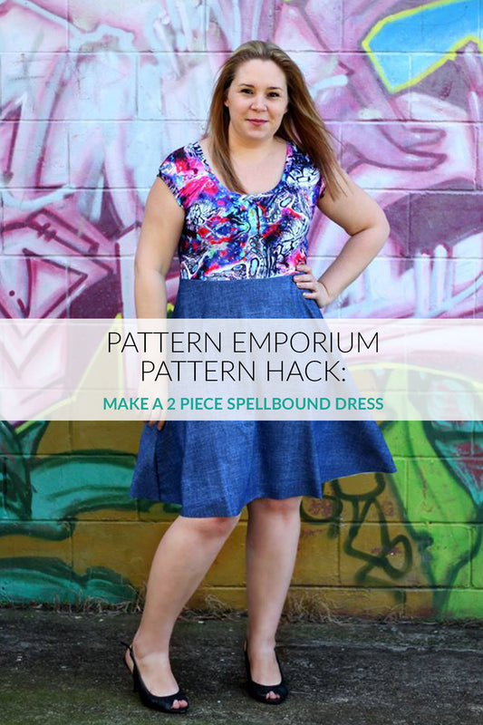 Pattern Hack - make a skater dress using the Pattern Emporium Spellbound