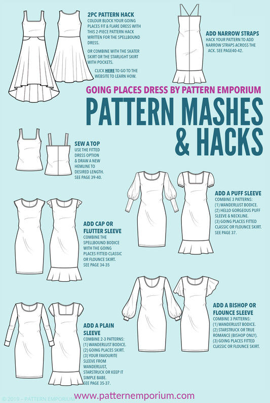 Pattern Mashing: Going Places Dress