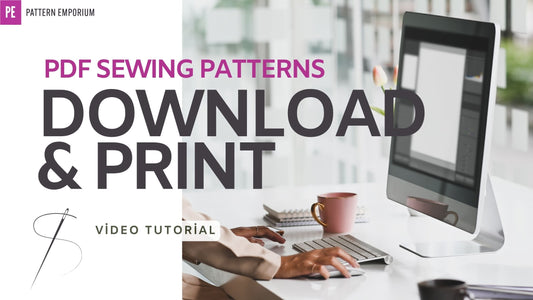 VIDEO how to access open download print pattern files by Pattern Emporium sewing patterns