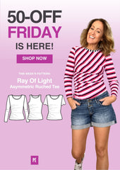 Ray of Light | Asymmetric Fitted Tee PDF Sewing Pattern