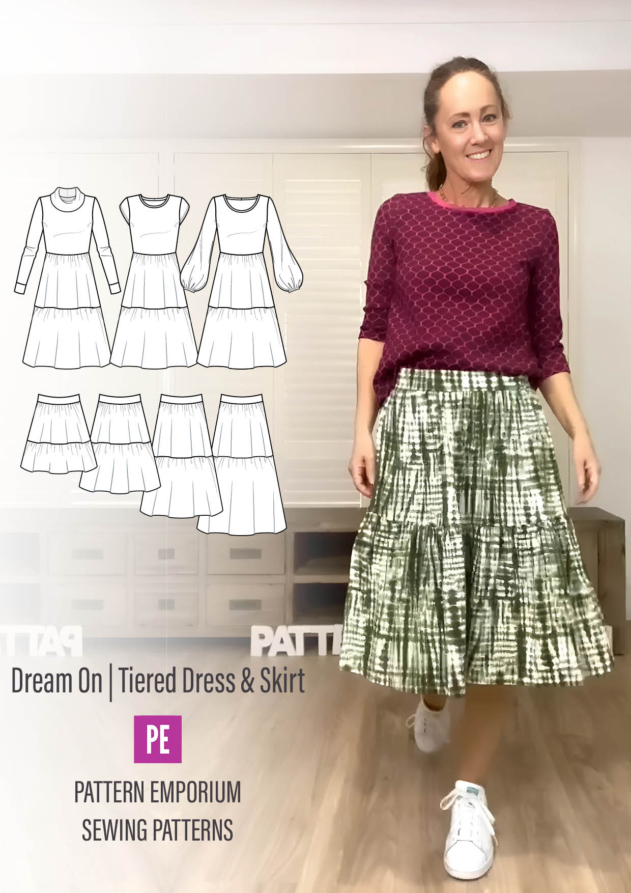 Dream On | Tiered Dress & Skirt PDF Sewing Pattern