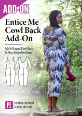 Entice Me Dress | Cowl Back Add-on PDF Sewing Pattern