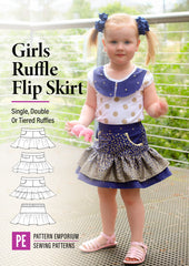 Ruffle Flip Skirt | Girls PDF Sewing Pattern