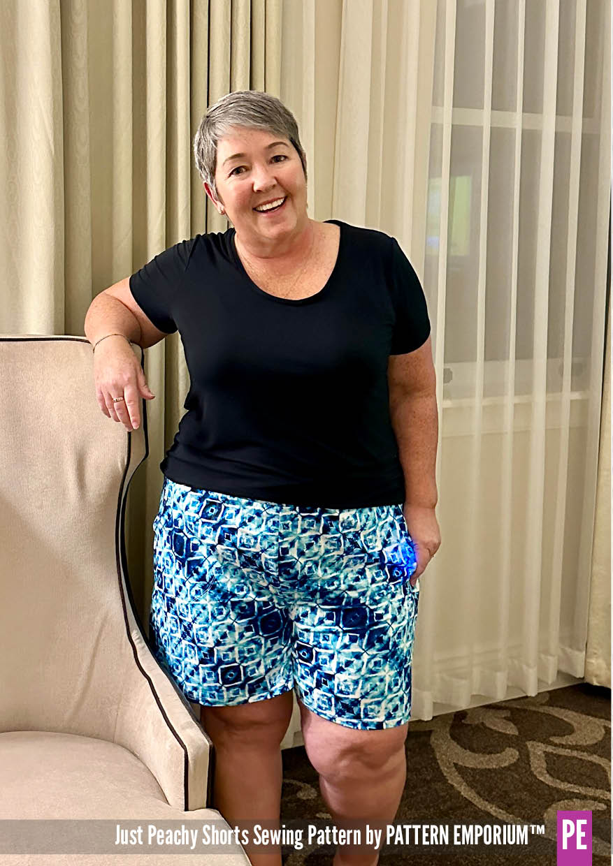 Just Peachy Stretch Shorts - Pattern Emporium
