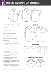 Ocean Daze | Very Oversized Shirt & Dress PDF Sewing Pattern